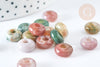 Perle rondelle agate indienne création bijoux 10mm, création bijoux pierre naturelle, lot de 2 G7561