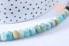 Perle rondelle amazonite facetté naturelle,Pendentif bijoux, pierre naturelle,10mm, le fil de 39cm G6720