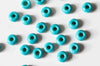 Perle rondelle donut verre opaque turquoise,des perles reondelles verre pour vos créations de bijoux et bracelet,3-5x9mm, x 20 G4393