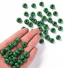 Perle rondelle donut verre opaque vert foncé,des perles reondelles verre pour vos créations de bijoux et bracelet,3-5x9mm, x 20 G4595