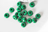 Perle rondelle donut verre opaque vert foncé,des perles reondelles verre pour vos créations de bijoux et bracelet,3-5x9mm, x 20 G4595