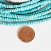 Perle rondelle howlite turquoise, howlite naturelle,perle turquoise,perle pierre, 4mm,fil de 162 perles-G1039