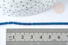 Perles Tube verre bleu irisé 4.5x2.5mm,perle tissage et fabrication bijoux,le fil de 36cm (G7337)