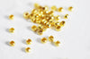 Perles à écraser Dorées 2x1mm, fournitures créatives, perles dorées, création bijoux, laiton doré,5 grammes, G1881