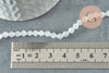 Perles abacus cristal blanc opalescent 4mm, perle cristal verre facette,fil de 35cm, x1 (G8541)