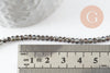 Perles abacus cristal gris transparent irisé 3.5x2.5mm, perles bijoux cristal facette, x1 fil 25.4cm G6758