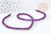 Perles abacus cristal violet irisé 3.5x2.5mm, perles bijoux, perle cristal,Perle verre facette,le fil de 25cm G8493