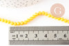 Perles abacus facetté cristal jaune 4x3mm, perles création bijoux cristal, fil de 46.5cm, x1 G8696