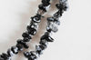 Perles chips en obsidienne neige 5-8mm, perles pierre, bijoux Pierre naturelle, obsidienne naturelle,160 perles, x1 fil 90 cm-G1266