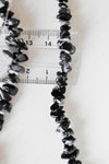 Perles chips en obsidienne neige 5-8mm, perles pierre, bijoux Pierre naturelle, obsidienne naturelle,160 perles, x1 fil 90 cm-G1266