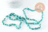 Perles chips howlite turquoise 5-8mm,bijou pierre naturelle, perle naturelle, fil 85 cm, X1 G3013