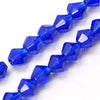 Perles cristal facette bleu roi transparent 4mm, cristal autrichien, perles bicone cristal toupies bleues,Fil de 30 cm, x1 G5834