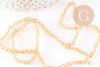 Perles cristal toupies facette orange transparent, cristal jaune, bicone facette,3mm, fil de 45 cm, x1 G2600