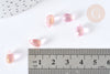 Perles cristal transparent goutte rose paillettes dorée 9mm, perles goutte, x50,9mm G7285