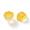 Perles fleur verre jaune 11mm, perles verre tchèque, perles fleur, verre jaune,x10 G4427