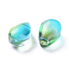 Perles goutte cristal tchèque Bleu vert 9x6x5mm, perle création bijoux x50 G5361