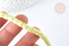 Perles polymère tube jaune clair 6.5mm, fabrication bijoux heishi plastique,le fil de 40cm G7197