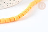 Perles polymère tube orange 5-7mm, fabrication bijoux plastique,le fil de 40cm G7196