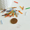 Perles rocaille Tube multicolore 15x2mm, ,perle verre mullicolore métallisé,perle long tube, x 10gr G0663