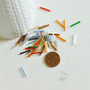 Perles rocaille Tube multicolore 15x2mm, ,perle verre mullicolore métallisé,perle long tube, x 10gr G0663