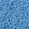 Perles rocailles miyuki bleu ciel 15/0, 1.5mm, Perle rocaille japonaise Sky Blue Lined Crystal,perle rocaille perlage, Sachet 10g (G3950)