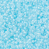 Perles rocailles miyuki bleu ciel, Perle rocaille japonaise Aqua Mist Lined Crystal ,perle rocaille perlage,15/0, 1.5mm, Sachet 10g (G3952)