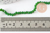 Perles rondelles verre opaque facettées vert 3.5x2.5~3mm, création bijoux cristal DIY, fil de 35cm X1 G3907