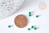 Perles rondelles verre opaque facettées vert très foncé 3x2mm, bijoux cristal, bijou fantaisie DIY, x150 G8544