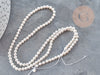 Perles rondes nacre blanche naturelle 3mm, création bijoux nacre coquillage, le fil de 41cm, x1 G9032