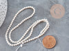 Perles rondes nacre blanche naturelle 3mm, création bijoux nacre coquillage, le fil de 41cm, x1 G9032