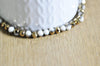 Perles toupies cristal blanc doré 6x5mm, perles bijoux cristal verre facette,création bijoux, fil de 90, G4693