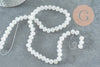 Perles toupies cristal blanc irisé 8x6mm, perles bijoux, cristal, verre facette, création bijoux,le fil de 49cm, x1 G3386