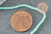 Perles toupies cristal bleu turquoise 2.5mm, perle de cristal, perle de verre à facettes, création de bijoux, fil de 33cm, G5940