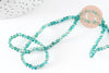 Perles toupies cristal bleu turquoise transparent irisé 3.5x2.5mm, perles bijoux, perle cristal,Perle verre facette, fil de 40cm, G6760