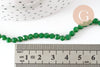 Perles toupies cristal vert 4-5mm, perle cristal, Perle verre facette,création bijoux, fil de 36cm, X1 G6365