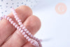 Perles toupies cristal vieux rose 3.5x2.5mm, perles bijoux, perle cristal,Perle verre facette,création bijoux, fil 39.9cm G6765