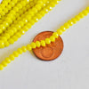 Perles toupies jaune, perles bijoux, perle cristal jaune, fourniture créative, jaune vif,Perle verre facette, fil de 150, 4mm G4072