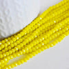 Perles toupies jaune, perles bijoux, perle cristal jaune, fourniture créative, jaune vif,Perle verre facette, fil de 150, 4mm G4072