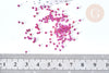 Perles tube verre Rose fuchsia métallisé mat façon Delica miyuki, Perle rocaille japonaise mat, perlage tissage, Sachet 8g, x1 G7763