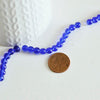 Perles verre bleu,perles rondes, perles verre, perle verre bleu,pierre naturelle, 5mm, x50 G3423