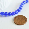 Perles verre bleu,perles rondes, perles verre, perle verre bleu,pierre naturelle, 5mm, x50 G3423