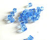 Perles verre carrées bleu clair 5mm, perles carrées création bijoux, x50 G2456