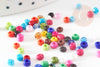 Petite Perles rocaille multicolore, perles métallisées multicolores,2.5mm x 3mm, x 5gr G0774