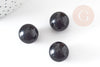 Pierre ronde obsidienne noire non percée, cabochon rond, obsidienne naturelle, 17.5-18mm, X1 G4378