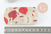 Pochette carton fleurs coquelicots 9.5x5.5cm, pochette cadeau papier,sachet cadeau mariage,scrapbooking, x10 G9476