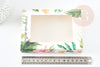 Pochette carton motif tropical, pochette cadeau papier,sachet cadeau,sachet mariage,scrapbooking,14.6x10.5cm, x1 G3168