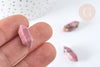 Pointe Rhodochrosite naturelle non percée 19~22mm, pointe double, pierre naturelle polie,bijoux lithothérapie, X1 G7531