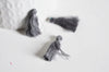 Pompon gris foncé coton,décoration pompon,accessoire coton, coton gris,25-31mm, x5 G1668