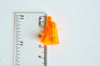 Pompon orange fil coton fluo 28mm,décoration pompon,accessoire coton, pompon boucles, x 5 G1588