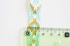 Ruban élastique motif Aztèque vert or EFJF, fabrication bijoux,bracelet EVJF,ruban mariage,scrapbooking,16mm,1 mètre-G1850